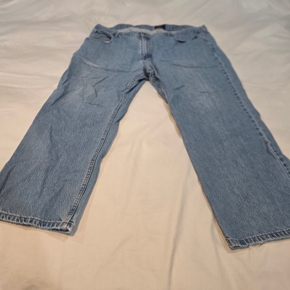 Saddlebred Jeans Mens 46x30 Light Blue Good Classic Fit Straight Leg 8910